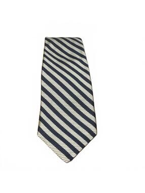 Robert Talbott Best of Class 100% Silk Tie Navy White Stripe